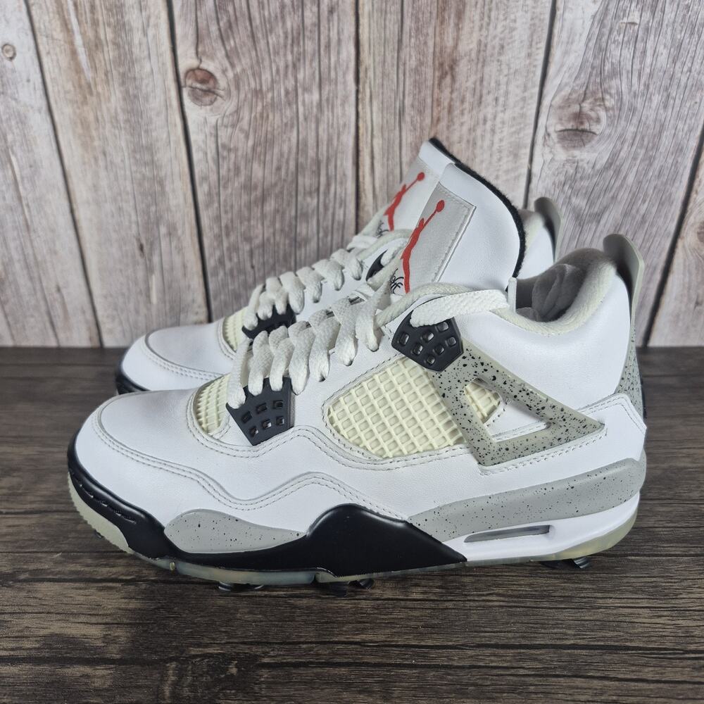 Nike Air Jordan 4 Retro Golf White Cement 2021 Men's Sz 4.5 Women's 6 CU9981-100